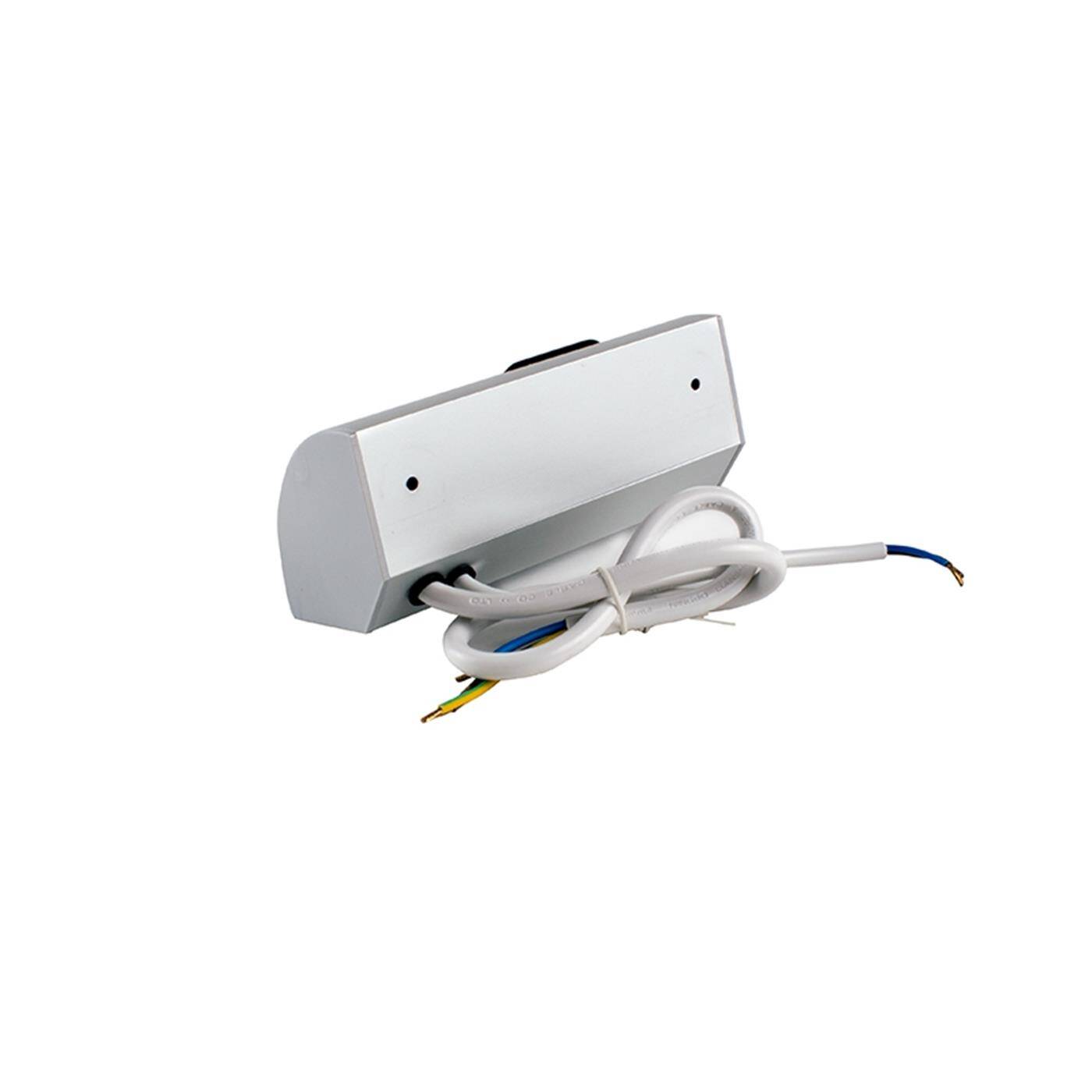 CornerBox Schalter + 1x Schuko Ecksteckdose Tischsteckdose Aluminium