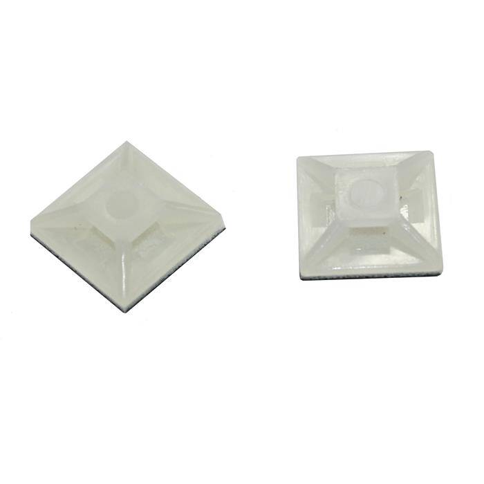 100x Klebesockel für Kabelbinder 12,5x12,5mm Weiß natur Selbstklebend 100x Klebesockel für Kabelbinder 12,5x12,5mm Weiß natur Selbstklebend