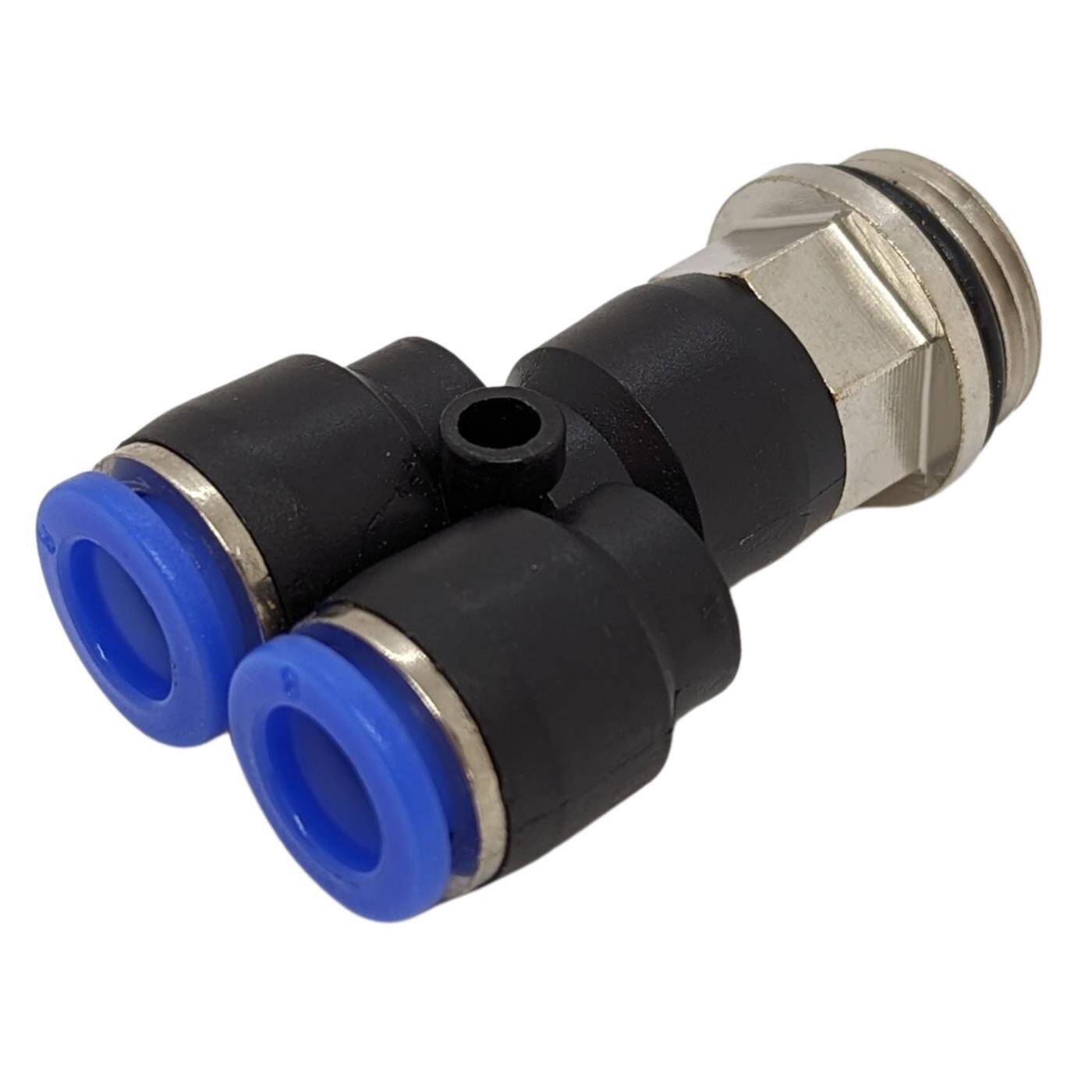PU Schlauch Y-Steckverbinder Fitting mit Außengewinde 8mm*3/8Zoll Y-Stück Push-in pneumatischer Steckverbinder Y-Verteiler Druckluft & Automatisierung