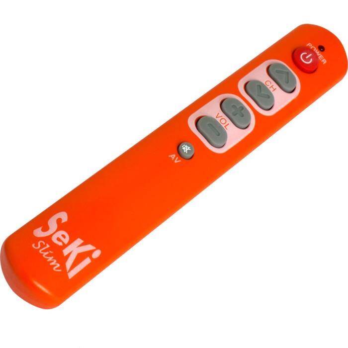 Universal Fernbedienung SeKi Slim Orange Lernfähig für Senioren + Kinder Universal Fernbedienung SeKi Slim Orange Lernfähig für Senioren + Kinder