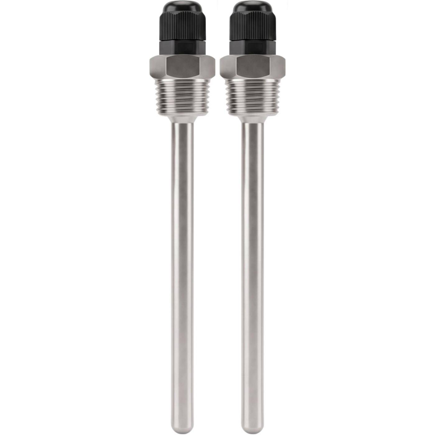 Lumonic Set of 2 immersion sleeves V2A stainless steel 1/2 inch | 200mm Installation length | Perfect fit for 6mm temperature sensors | for buffer storage, heating, solar + smart home