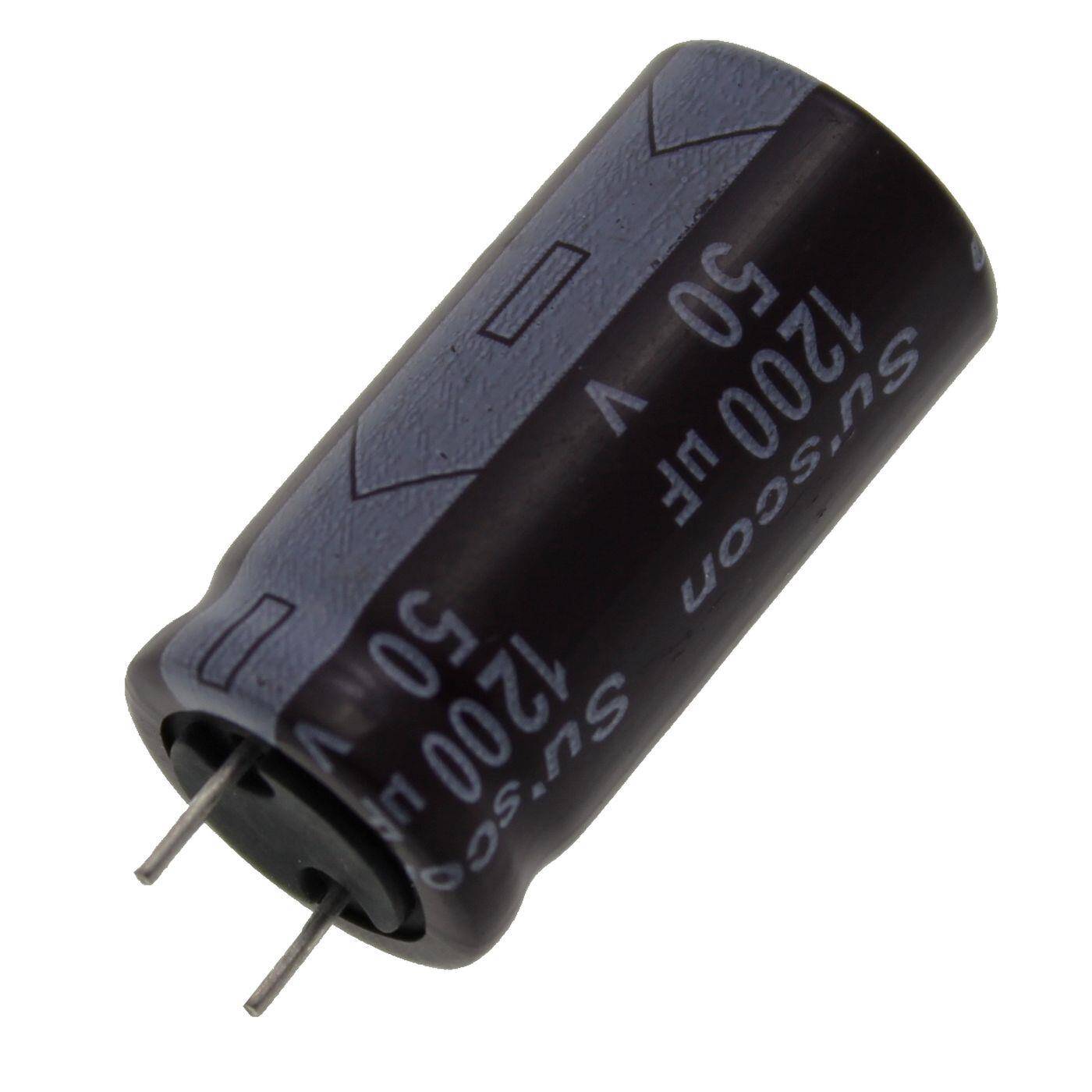Elko Kondensator Radial 1200µF 50V | Elektrolytkondensator bis zu einer Temperatur von 85°C | 16x32mm | 1200uF HF050M122J32CAR Suscon