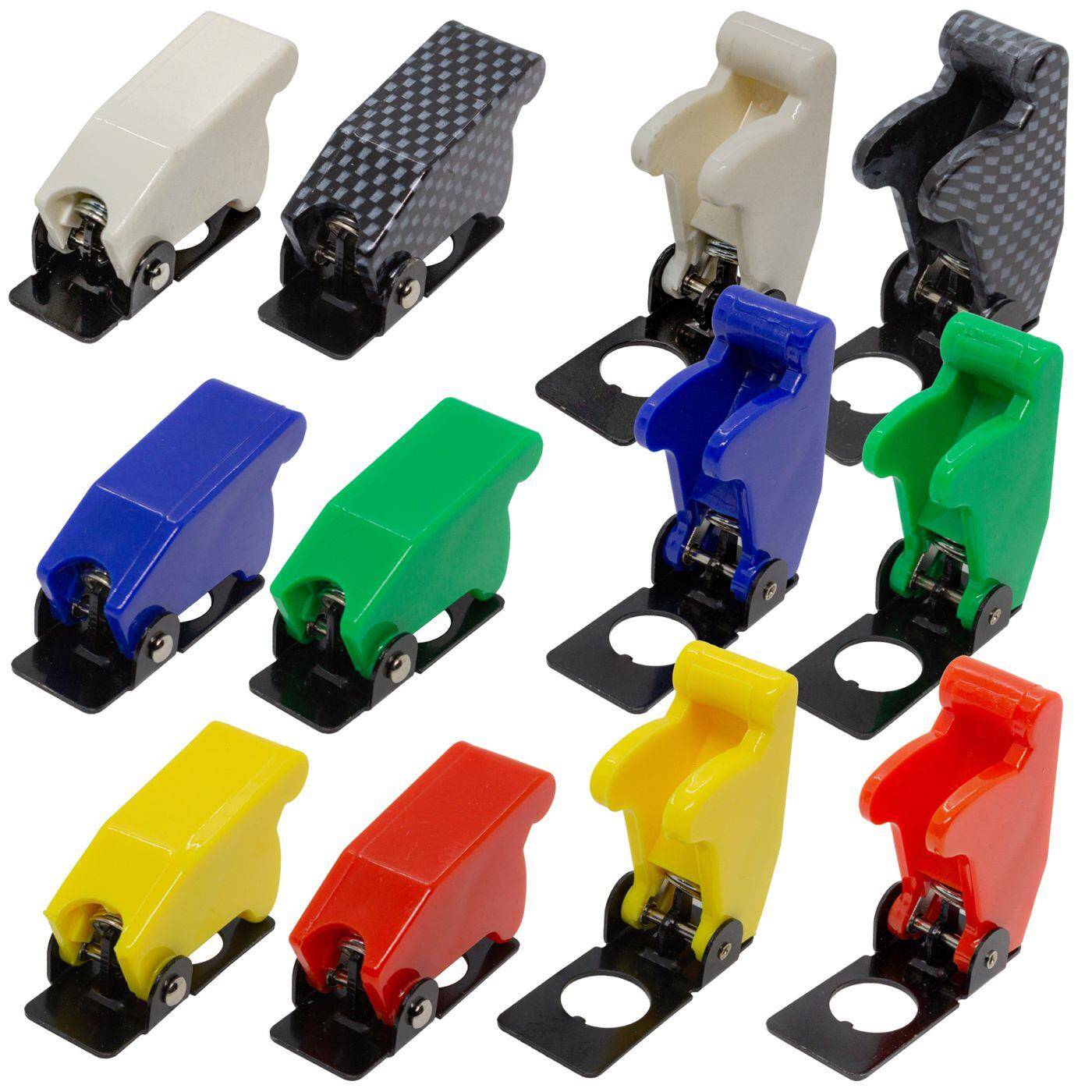 Lumonic Flip-Cover in natur für Kippschalter mit Durchmesser Ø12mm I Kunststoff Schutz Abdeckung für Kippschalter I Für's Auto und Zuhause