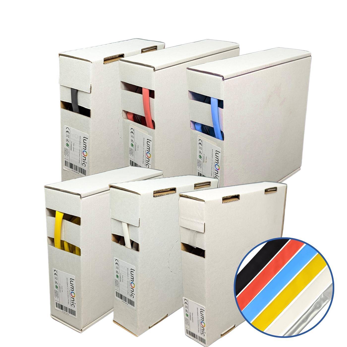 7m Schrumpfschlauch Box 3:1 6 -> 2mm Schwarz Flexibel