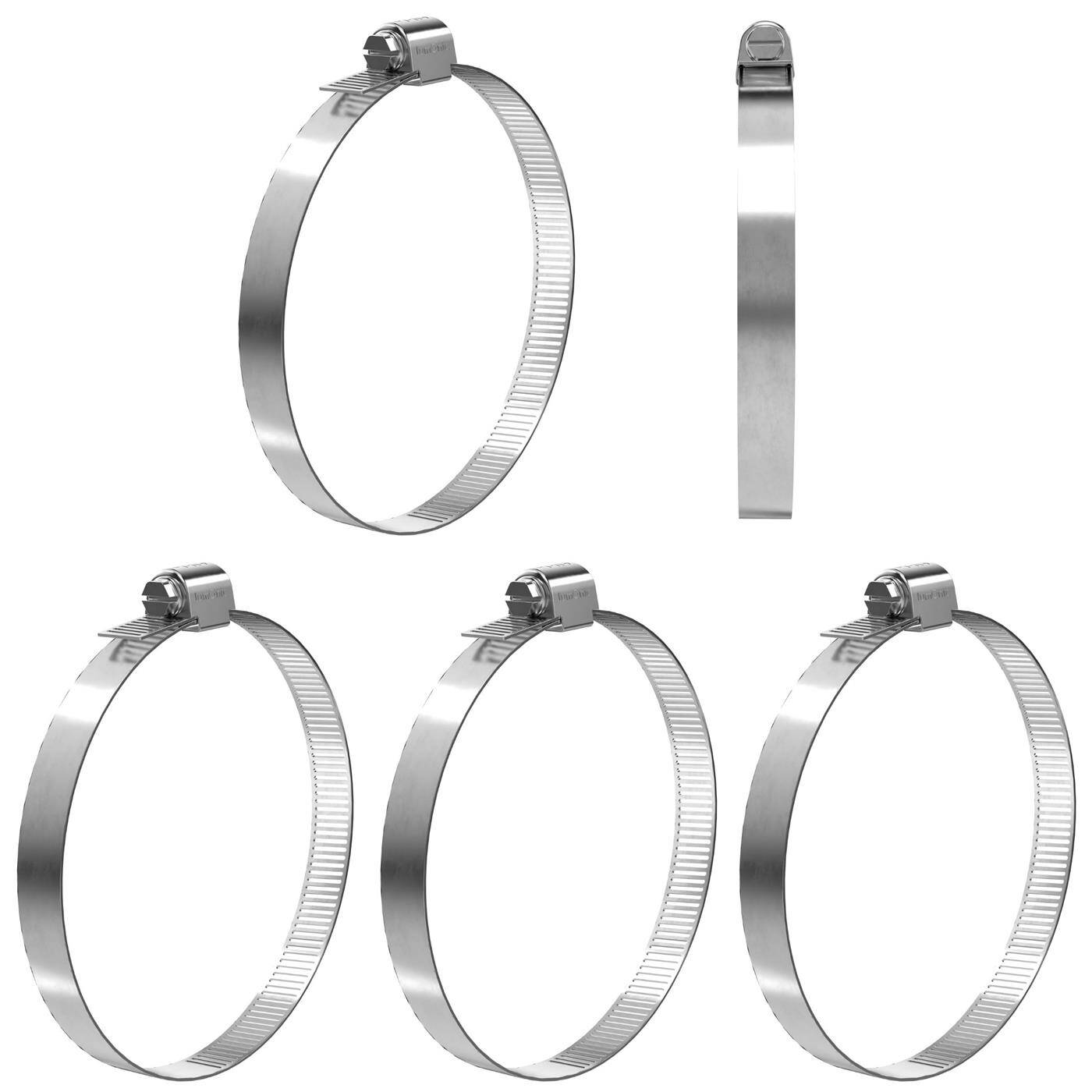 Lumonic 5x 91-114mm Schlauchschelle Edelstahl V4A 304 I einstellbare Schlauchschellen zum Schrauben I für Rohre Schläuche Waschmaschine KFZ Auto Haus Garten
