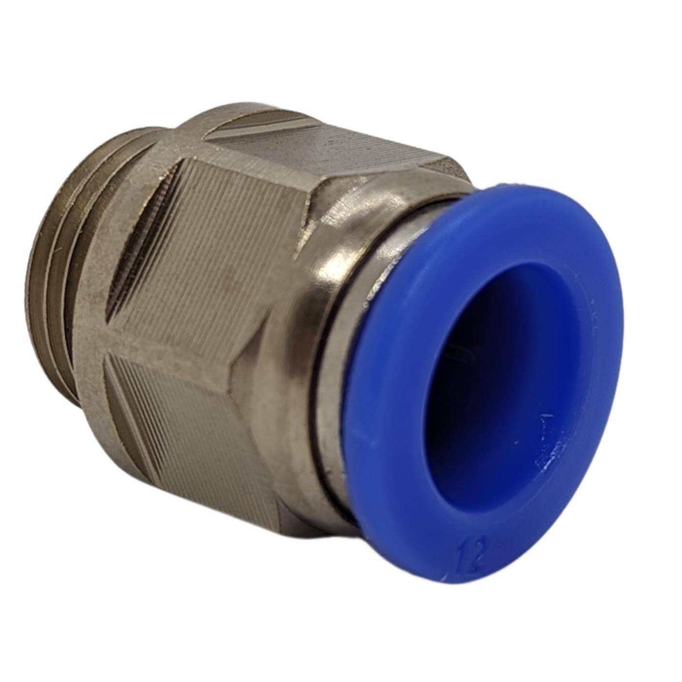 PU Schlauch Steckverbinder Fitting mit Außengewinde 12mm*3/8Zoll gerade Schnellverschluss pneumatischer Steckverbinder Schlauchverbinder Druckluft & Automatisierung