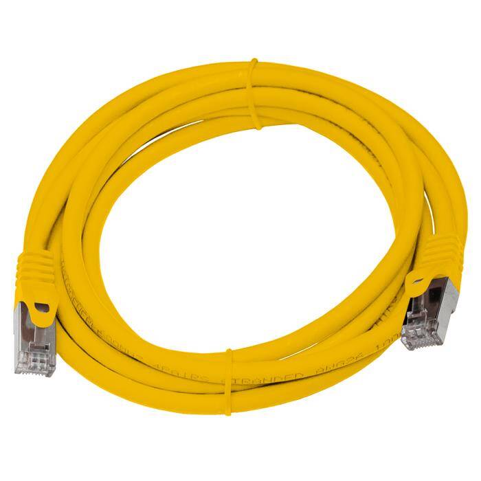 2m RJ-45 Netzwerkkabel Patchkabel CAT7 Gelb S/FTP Ethernet DSL LAN CAT.7