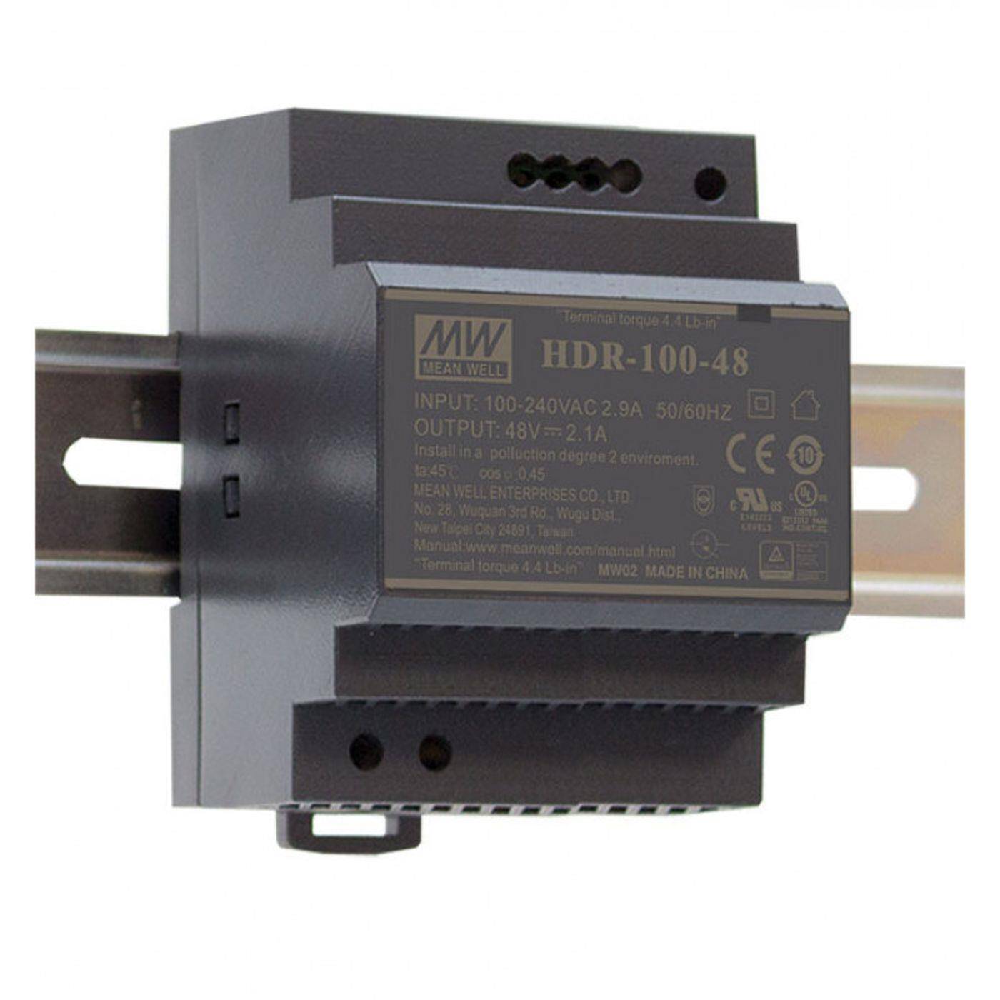 HDR-100-48 92,2W 48V 1,92A Din Rail power supply