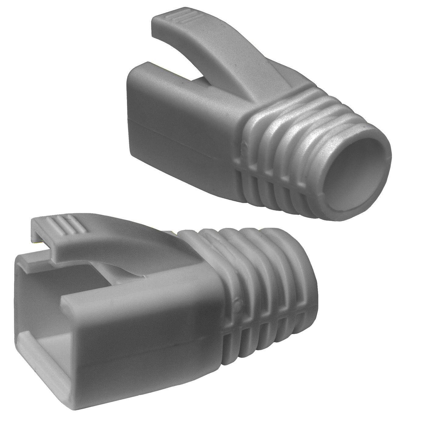 10x Netzwerkstecker RJ45 Stecker grau CAT5 CAT6 CAT7 LAN vergoldete Kontakte