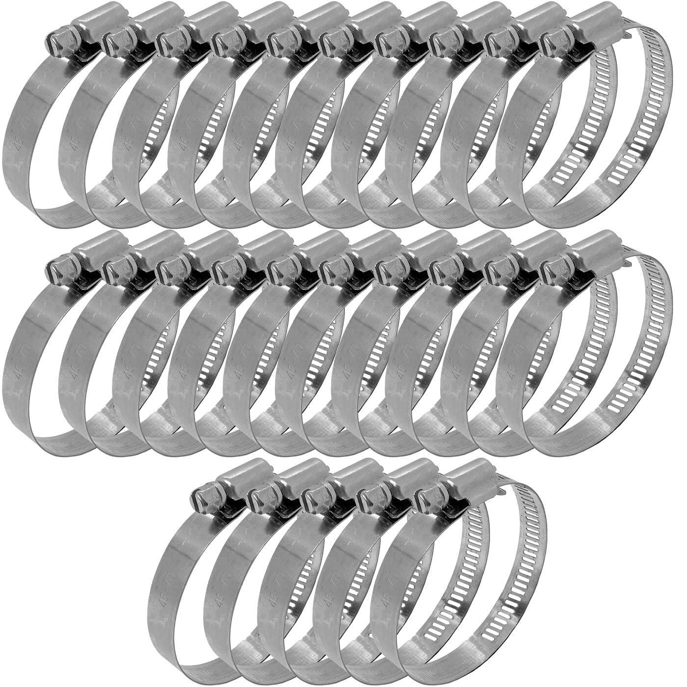 25x Schlauchschelle Edelstahl V2A 201 46-70mm Rohrschelle Schlauchklemme
