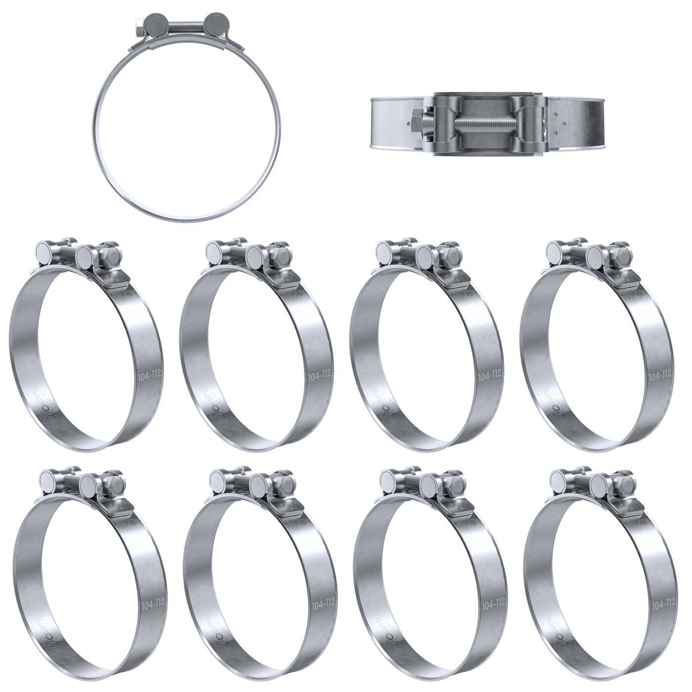 10x Lumonic Gelenkbolzenschelle 104-112mm  Auspuffschelle für Bau PKW LKW