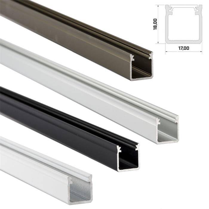 1m LED Profil Y Silber 17x18mm Aluminium Aufbauprofil für 12mm LED Streifen 1m LED Profil Y Silber 17x18mm Aluminium Aufbauprofil für 12mm LED Streifen