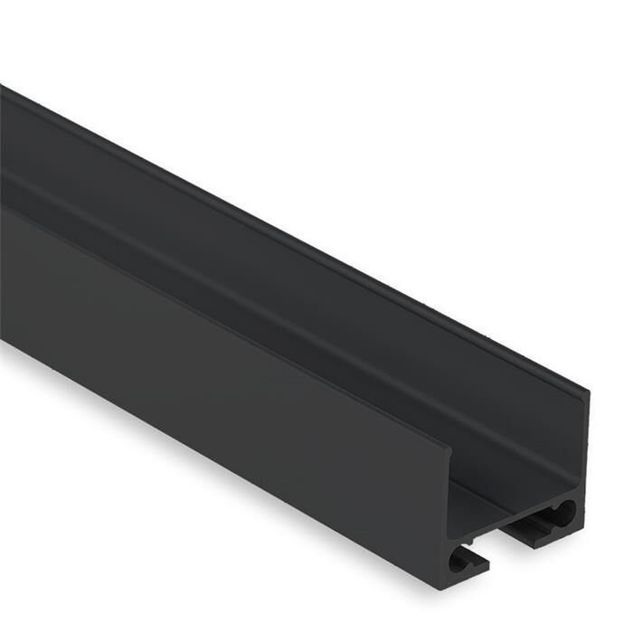 2m Universal Kabelkanal PL10 für diverse LED Profile Aluminium Schwarz