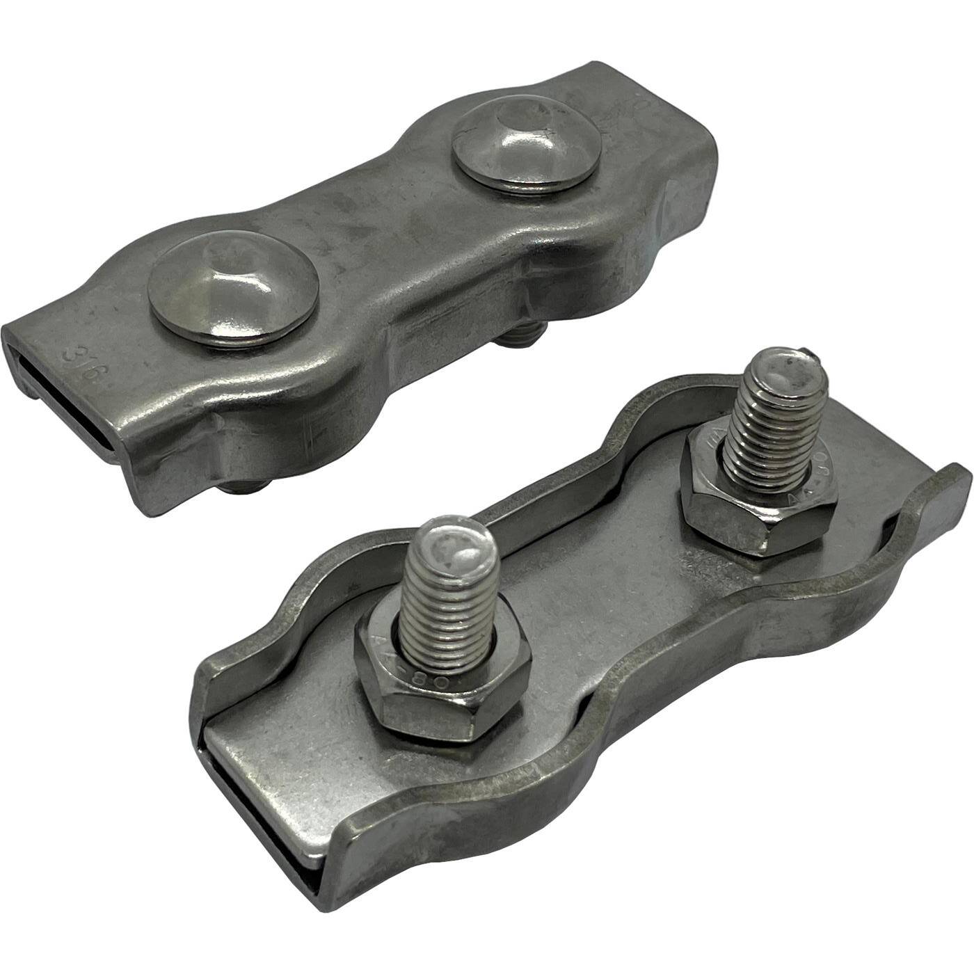 Drahtseilklemme Duplex Edelstahl V2A 304 8mm Seilklemme Drahtklemme