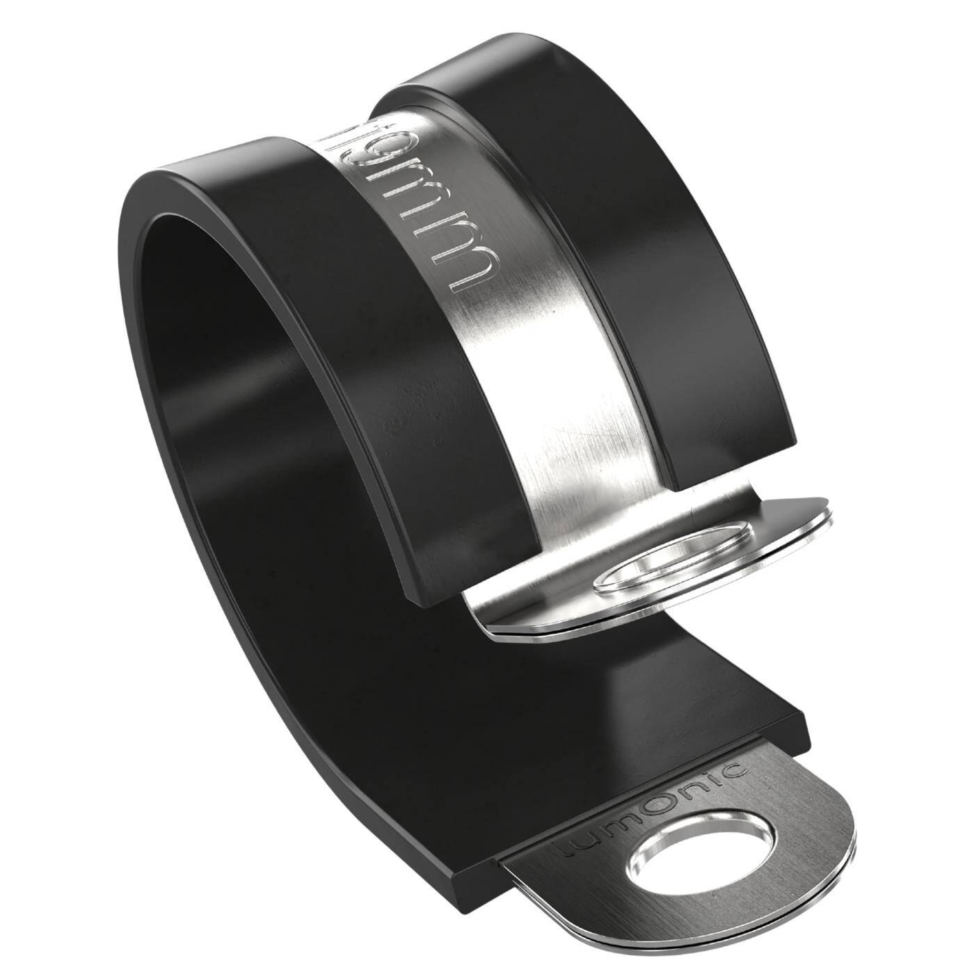 10x P-Clip Leitungsschelle Edelstahl V2A mit Gummi 19mm Rohrschelle Befestigungsschelle