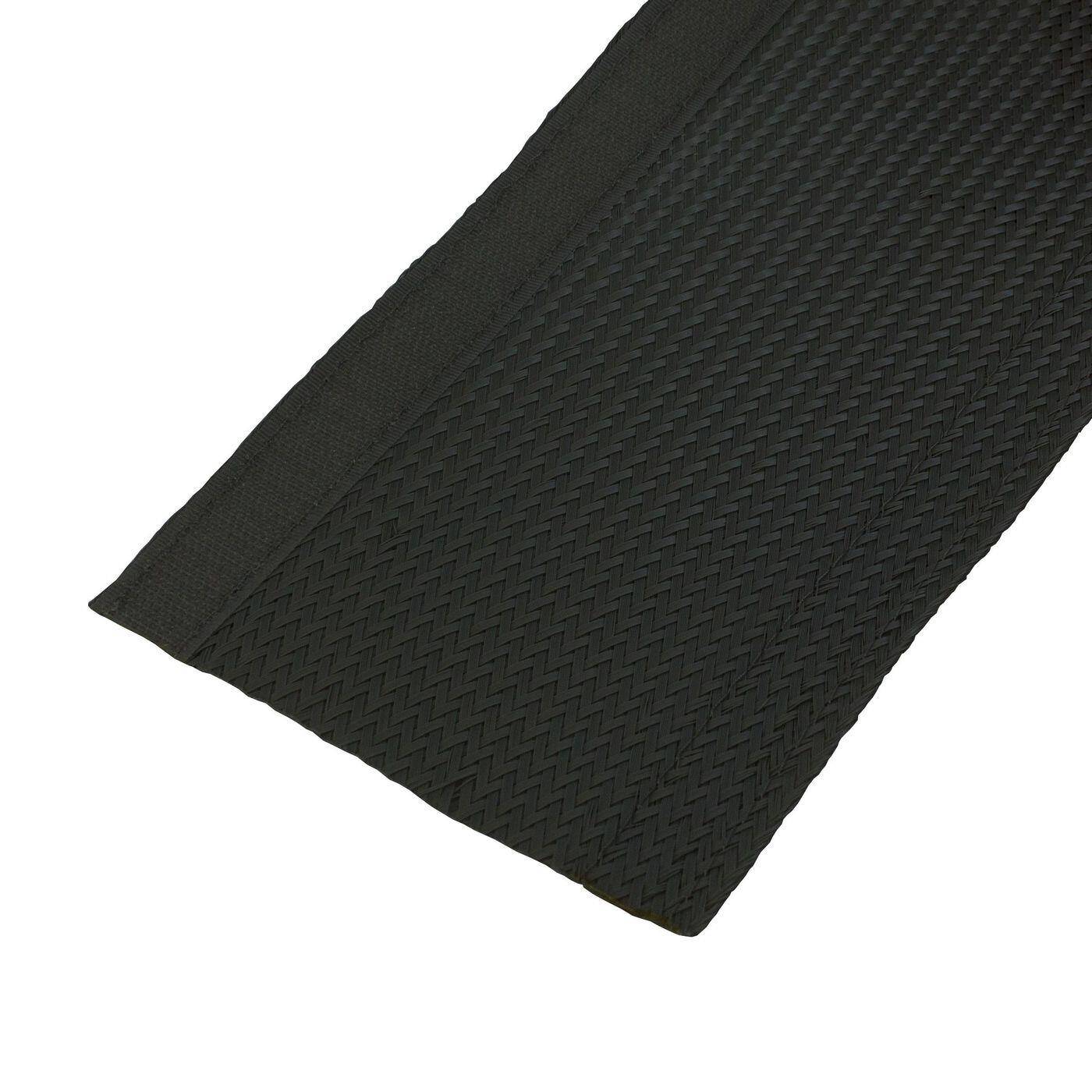 1m Flexibler Kabelschlauch d20-30mm schwarz Kabelkanal Gewebeschlauch Flausch + Klett