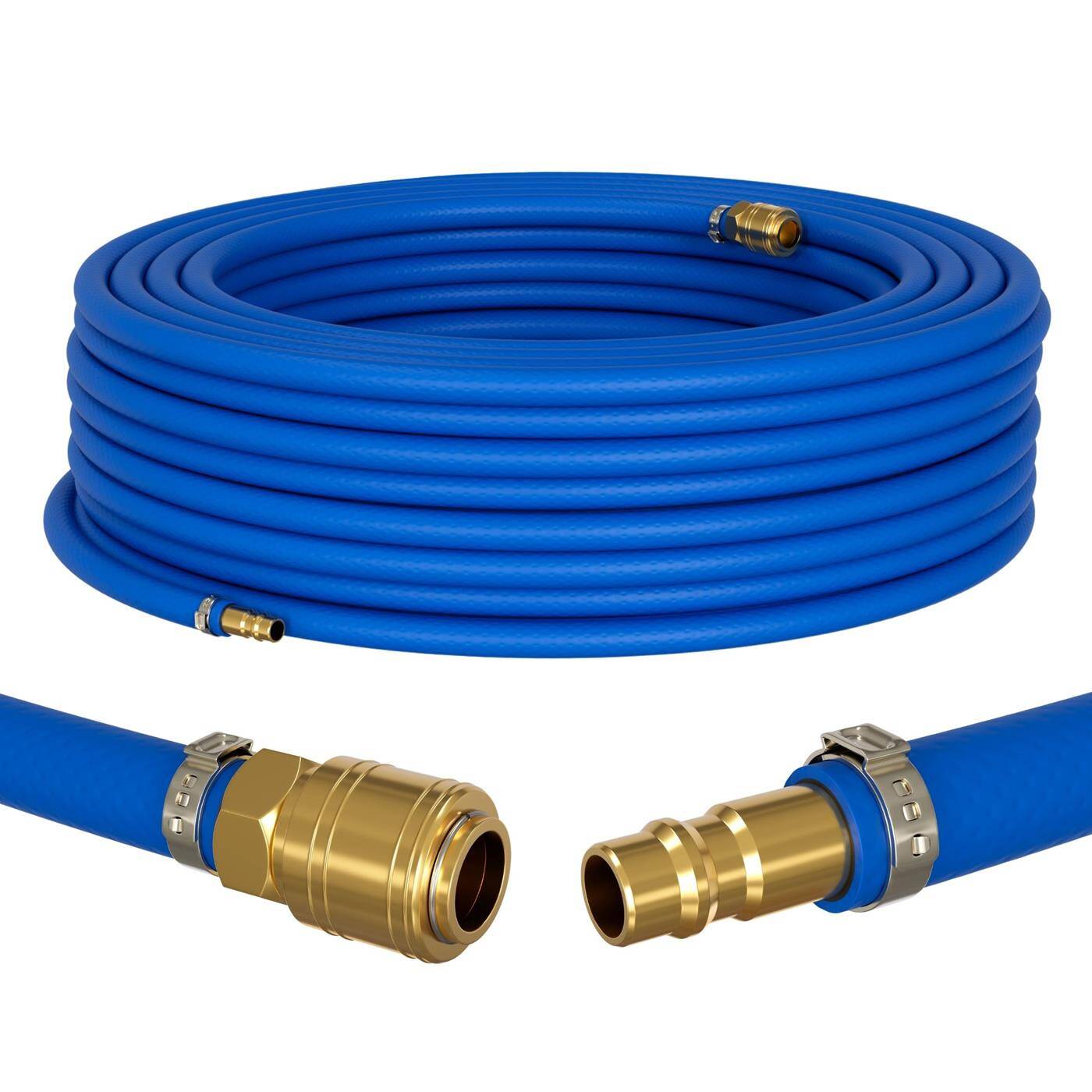 20m Compressed air hose with quick coupling 9mm PVC Compressed air extension Can ready-made Flexible, abrasion-resistant and fabric-reinforced