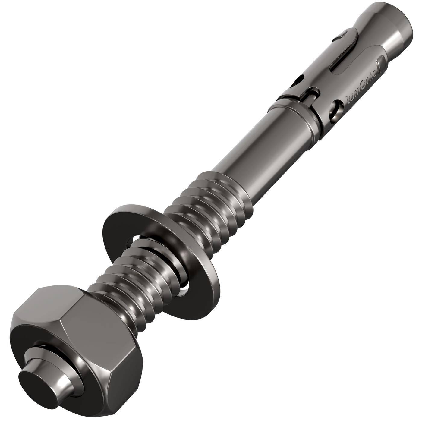 Lumonic Schwerlastdübel M16 x 160mm | hochwertige Edelstahl V2A Keilanker | Durchsteckmontage,  | Betonanker, Schwerlastanker | für Überdachungen, Geländer, Regale, Trennwände
