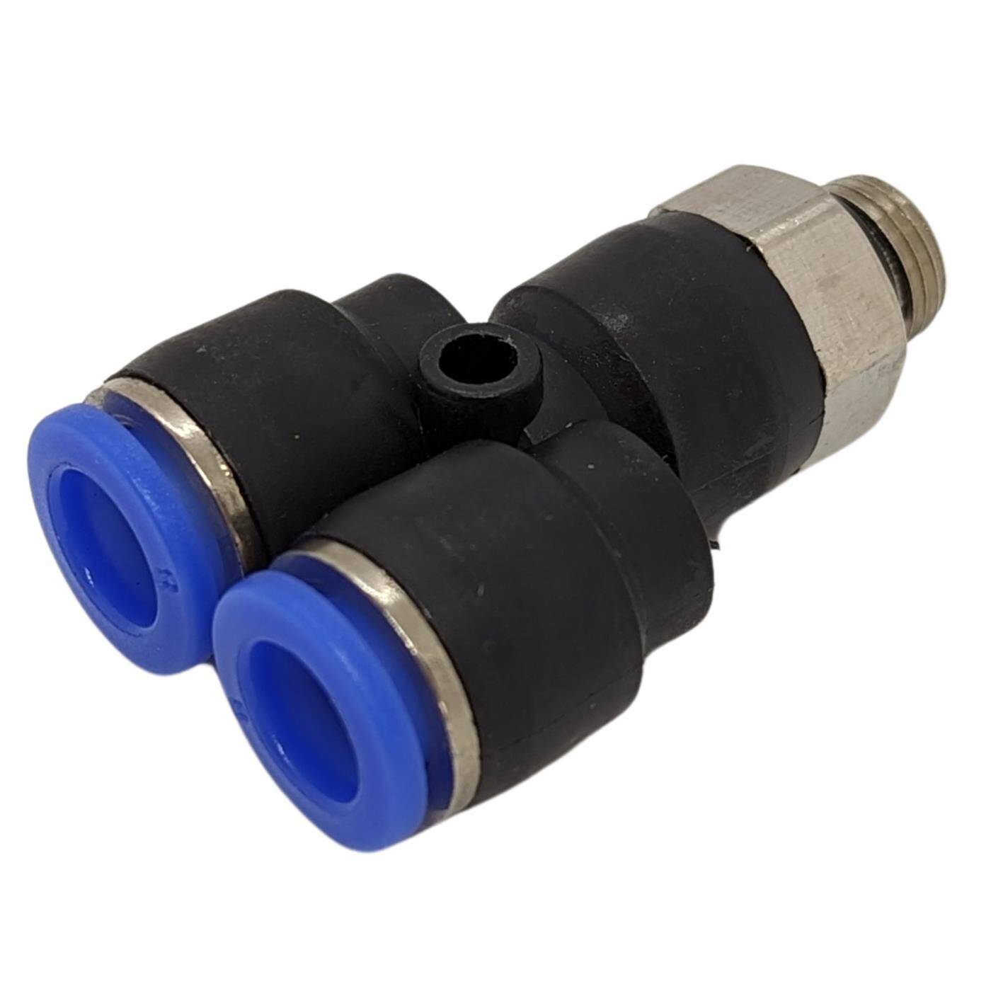 PU Schlauch Y-Steckverbinder Fitting mit Außengewinde 8mm*1/8Zoll Y-Stück Push-in pneumatischer Steckverbinder Y-Verteiler Druckluft & Automatisierung