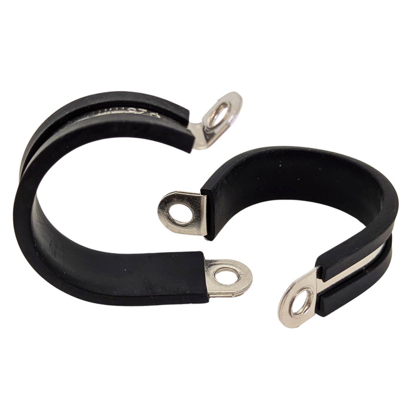 5x P-Clip Leitungsschelle Edelstahl V2A mit Gummi 28mm Rohrschelle Befestigungsschelle