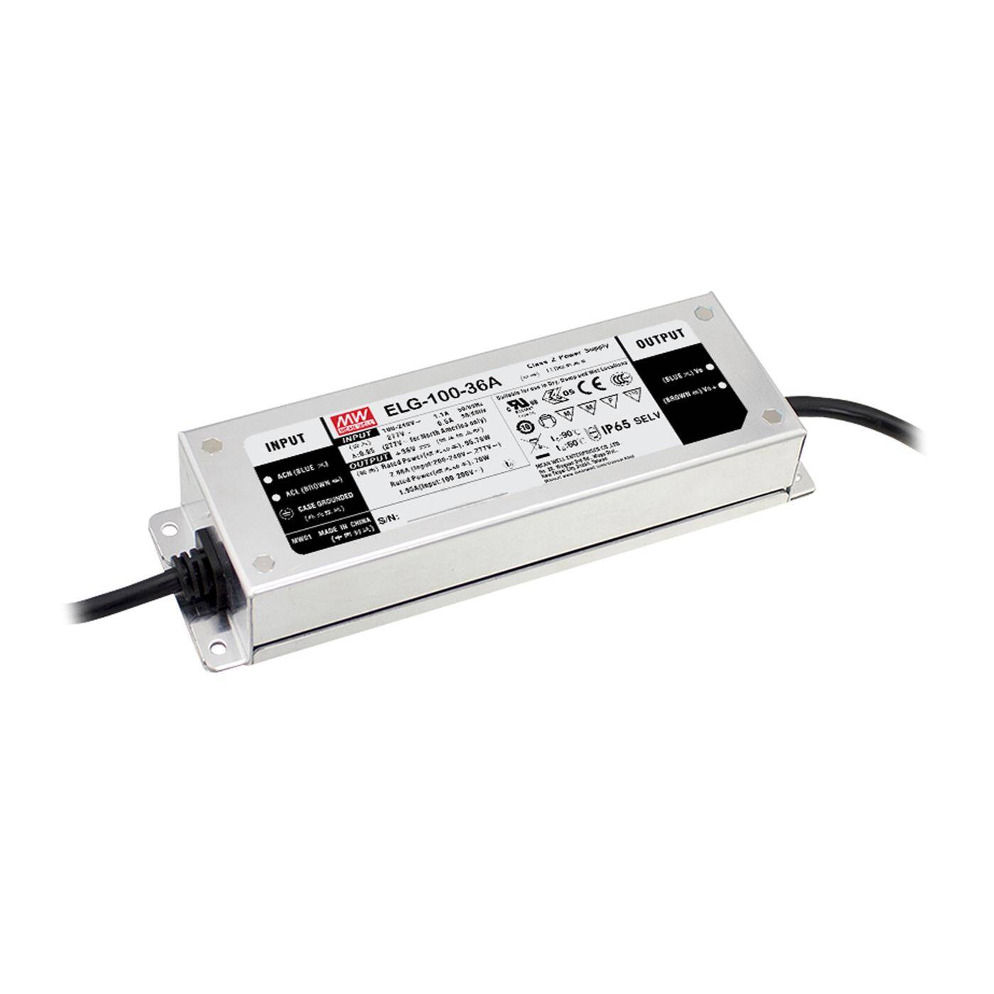 MEAN WELL ELG-100-24B-3Y 96W 24V 4A LED Netzteil IP67 Dimmbar 0-10V PWM