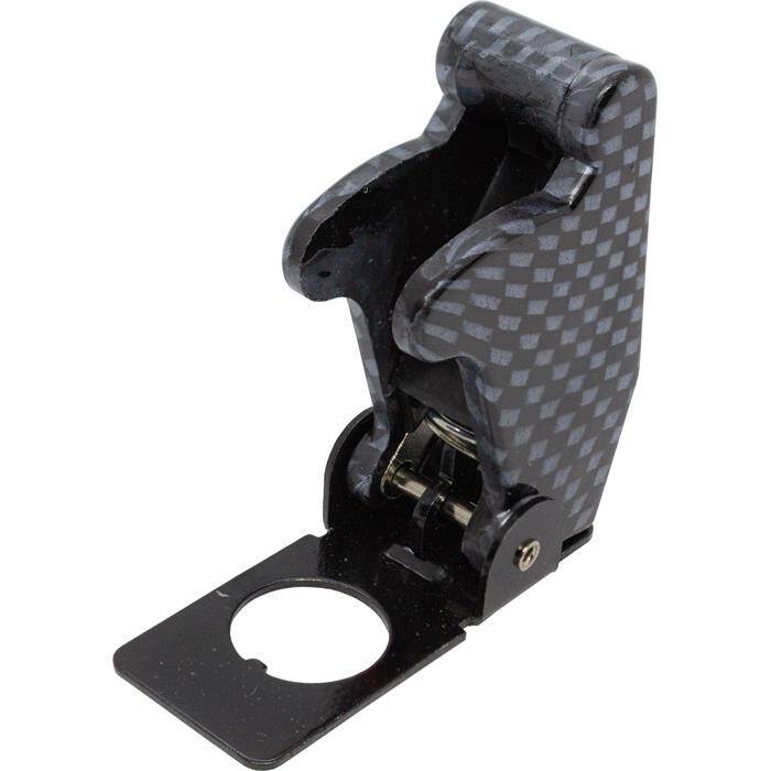 Flip-Cover Carbon für Kippschalter Ø12mm Kunststoff Schutz Abdeckung