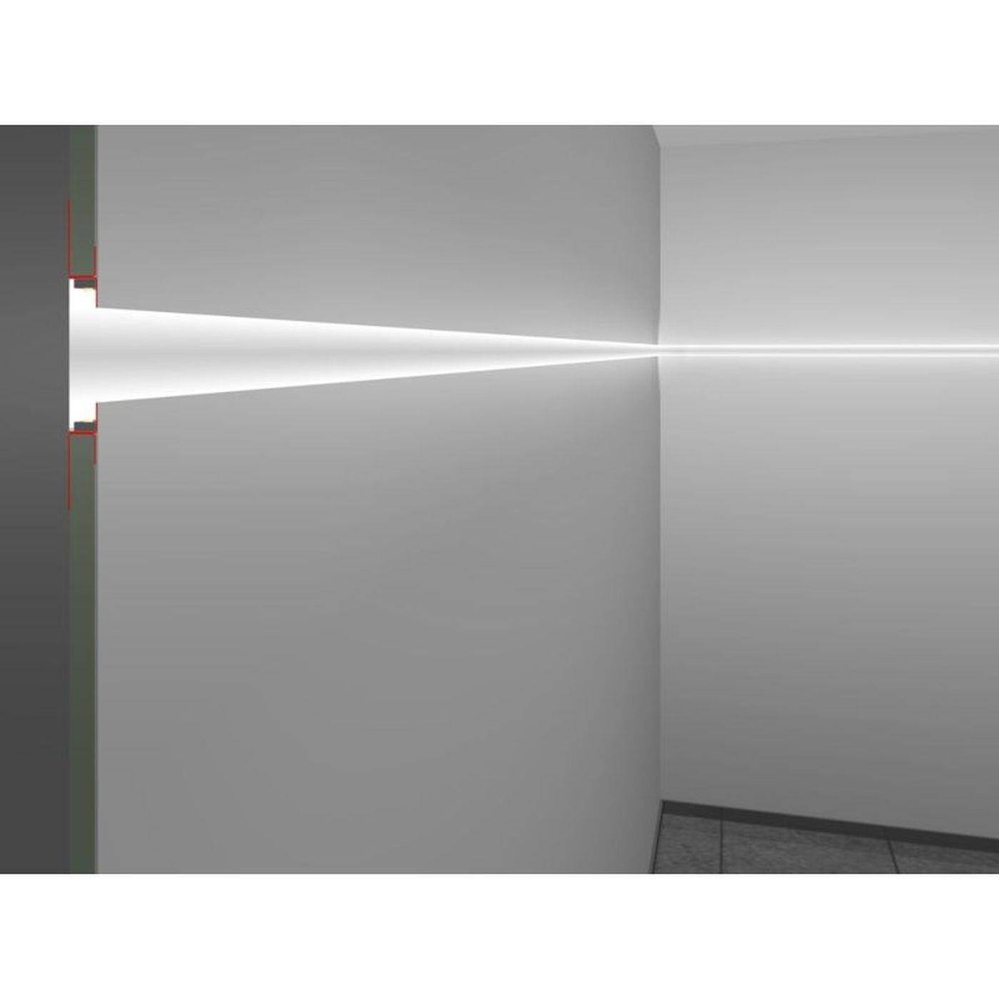 2m LED Trockenbauprofil ADP für freie Flächengestaltung für Gipskartonplatten Stahl Zinkblech
