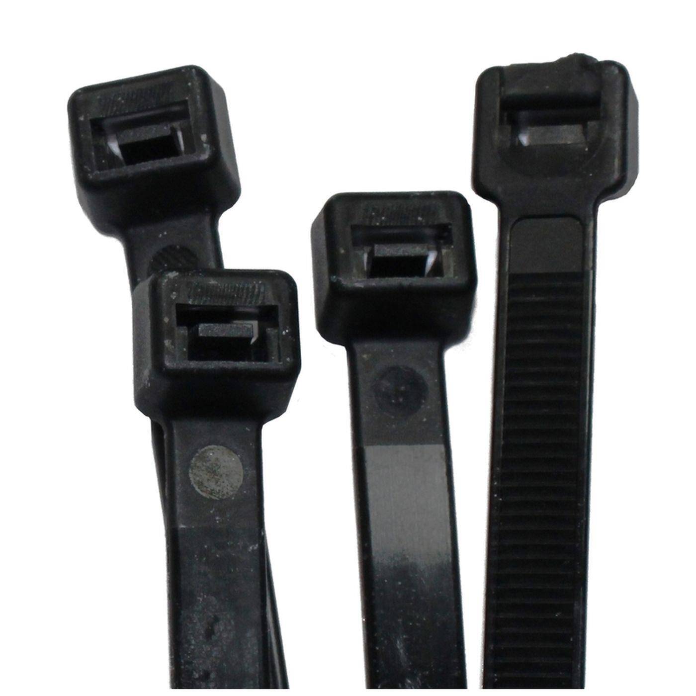 100x Kabelbinder 700 x 9mm Schwarz 80kg PA6.6 Polyamid Industriequalität
