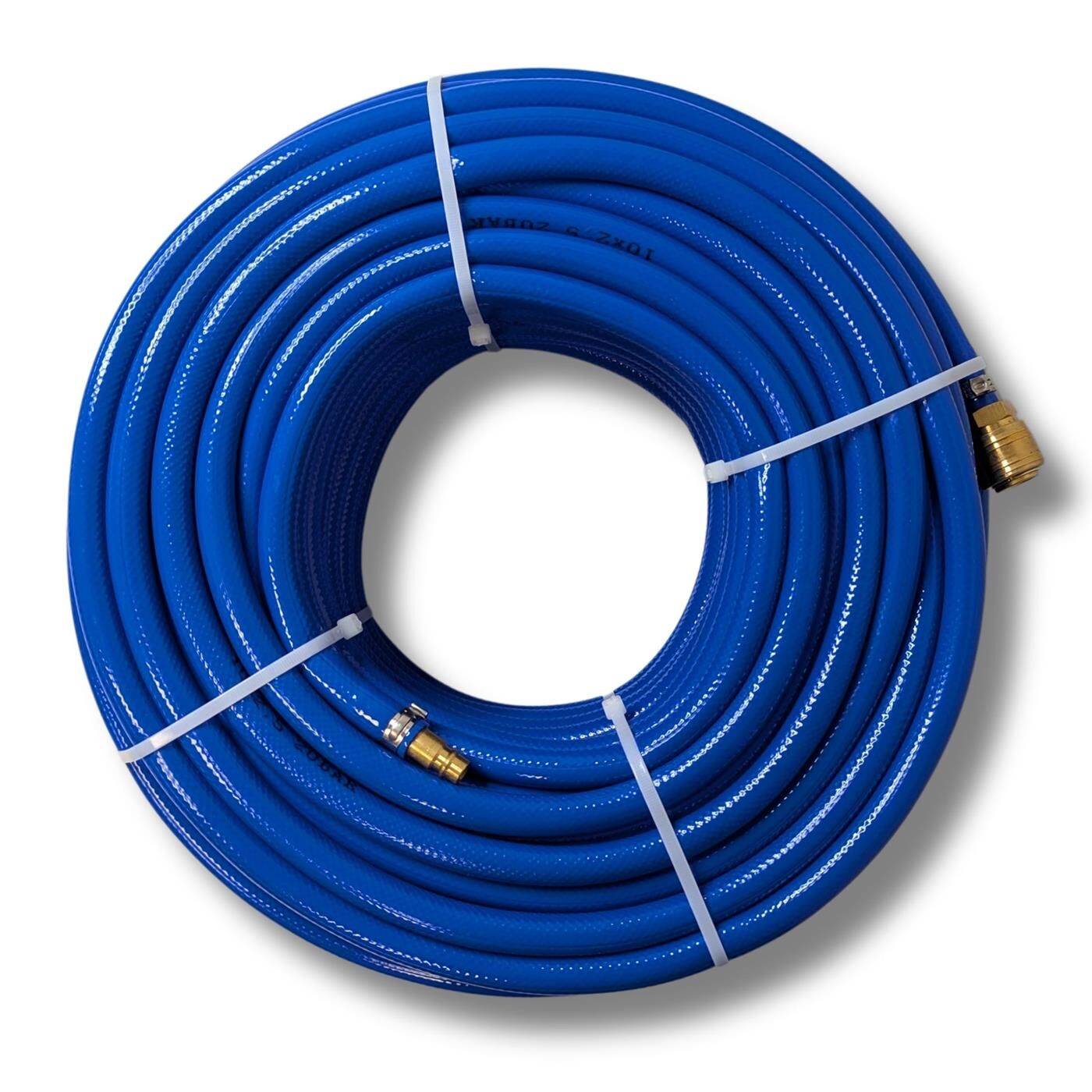 PVC hose with quick coupling I 9mm I 50m I ready-made I Flexible, abrasion-resistant and fabric-reinforced I Compressed air extension I Can