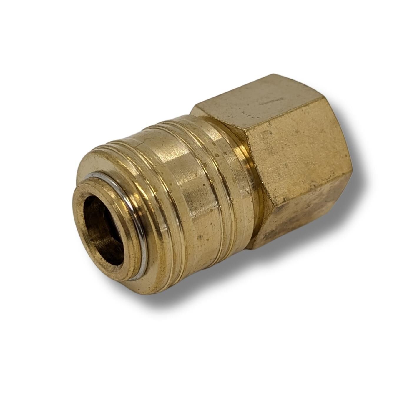 Coupling socket with internal thread I 1/2" I made of brass I Compressed air coupling socket I Quick coupling I for workshops, businesses and DIY enthusiasts