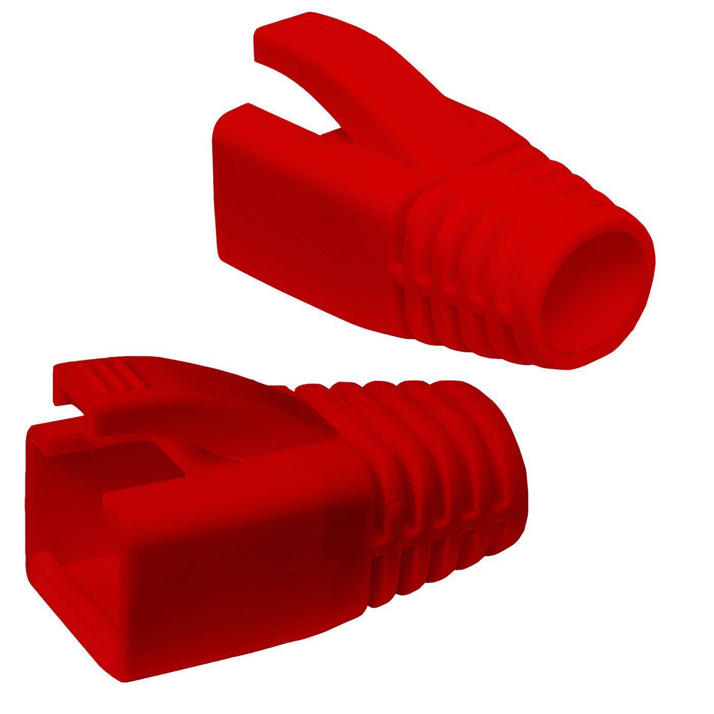 10x Netzwerkstecker RJ45 Stecker Rot CAT5 CAT6 CAT7 LAN vergoldete Kontakte