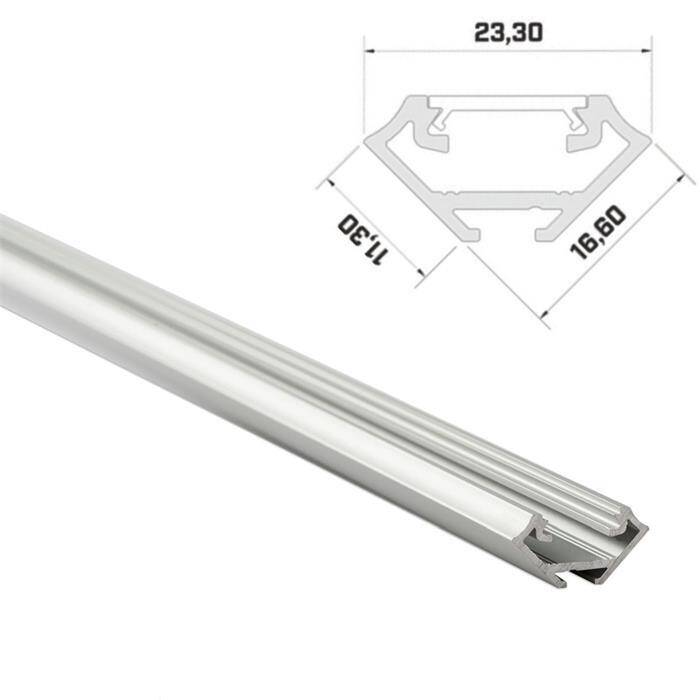 1m LED profile C Silver 17x17mm Aluminium 45° Corner profile for 12mm LED strips 1m LED profile C Silver 17x17mm Aluminium 45° Corner profile for 12mm LED strips