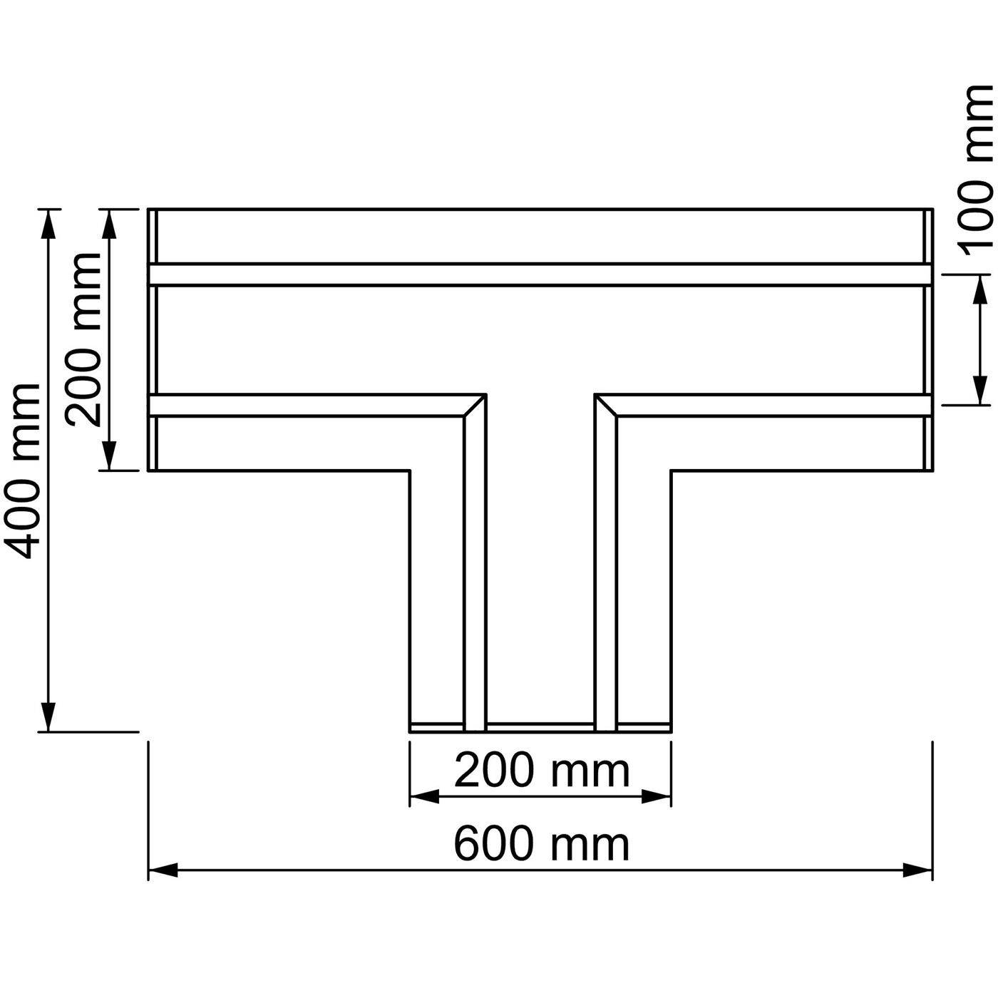 LED Drywall Panel T-Shape 2-track for 12mm Strip