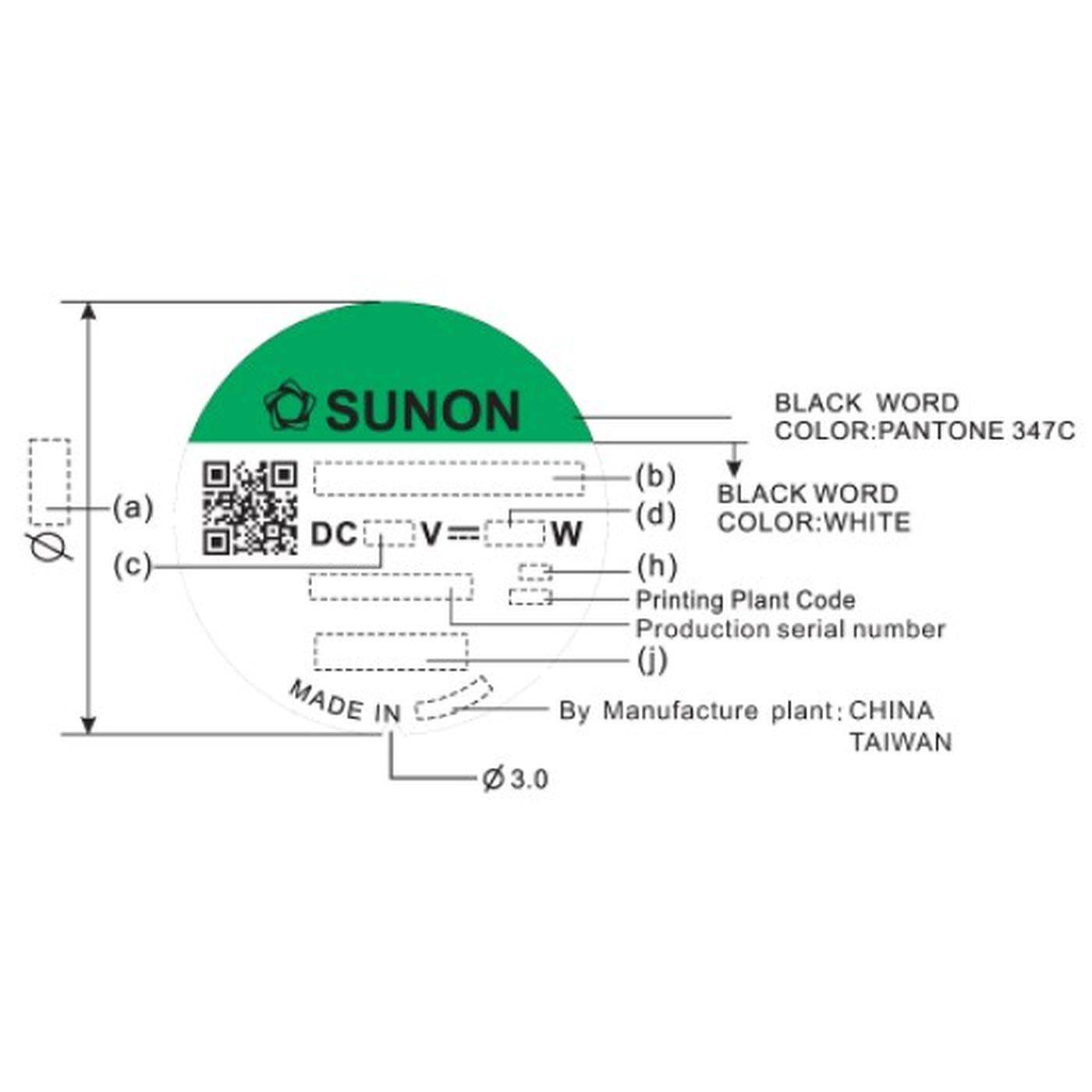 Lüfter 12V DC 1,44W 80x80x25mm 69,6m³/h 3200U/Min 69,6m³/h Sunon EF80251S11000UA99