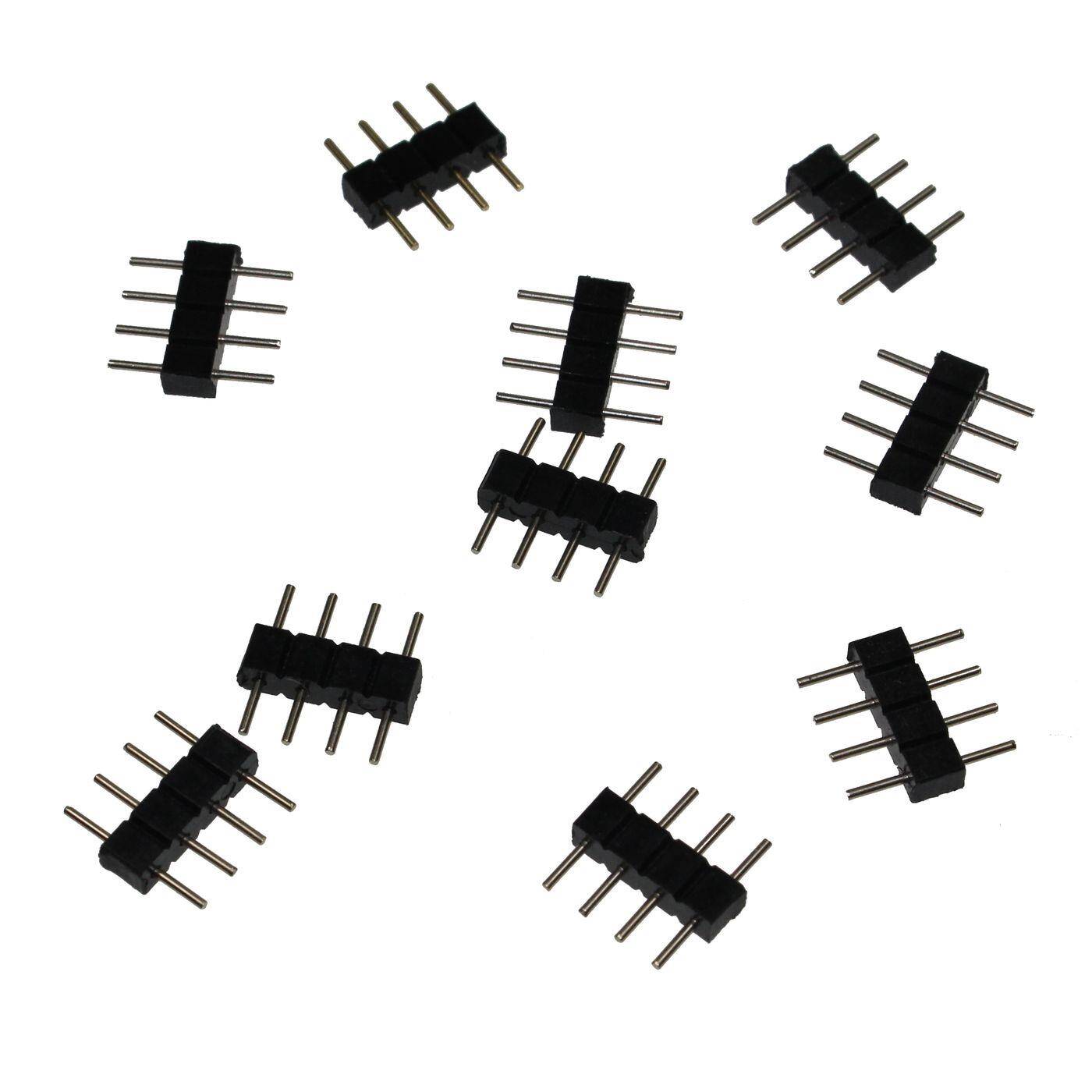 10x RGB LED Steckbrücke 4 Pin Steckverbinder 10x3mm Adapter Kupplung 10x RGB LED Steckbrücke 4 Pin Steckverbinder 10x3mm Adapter Kupplung