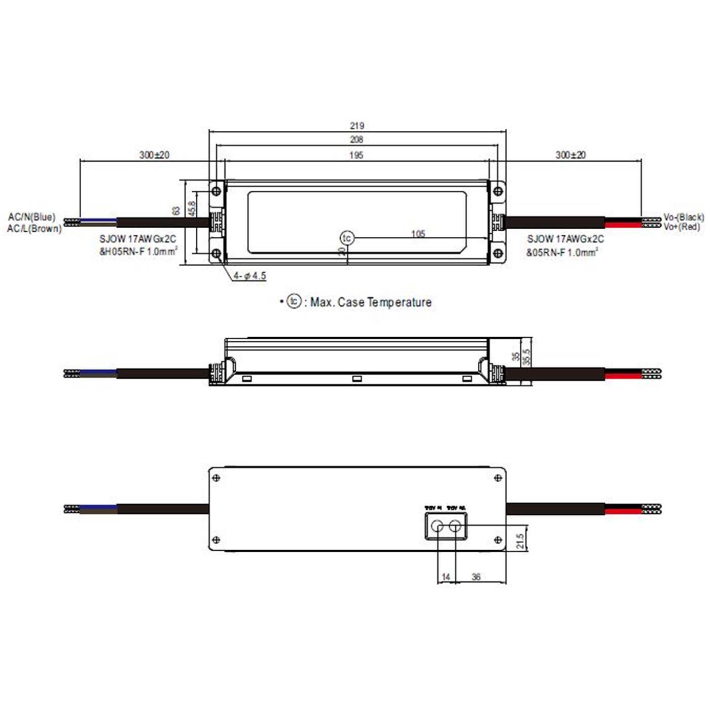 ELG-150-24A-3Y 105W 24V 6,25A LED power supply Transformer Driver IP65 Dimmable Potentiometer PWM