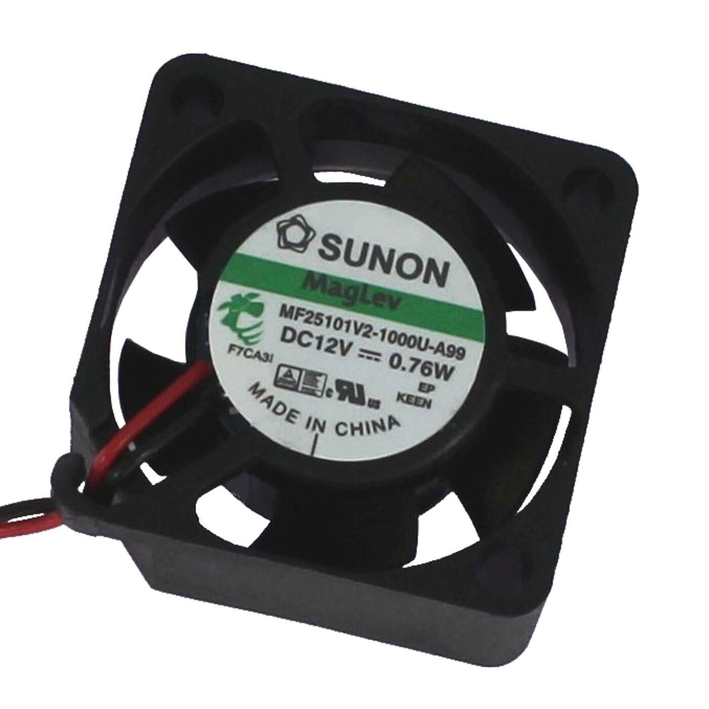 Lüfter 12V DC 0,36W 25x25x10mm 5,1m³/h 9600U/Min 5,1m³/h Sunon MF25101V21000UA99