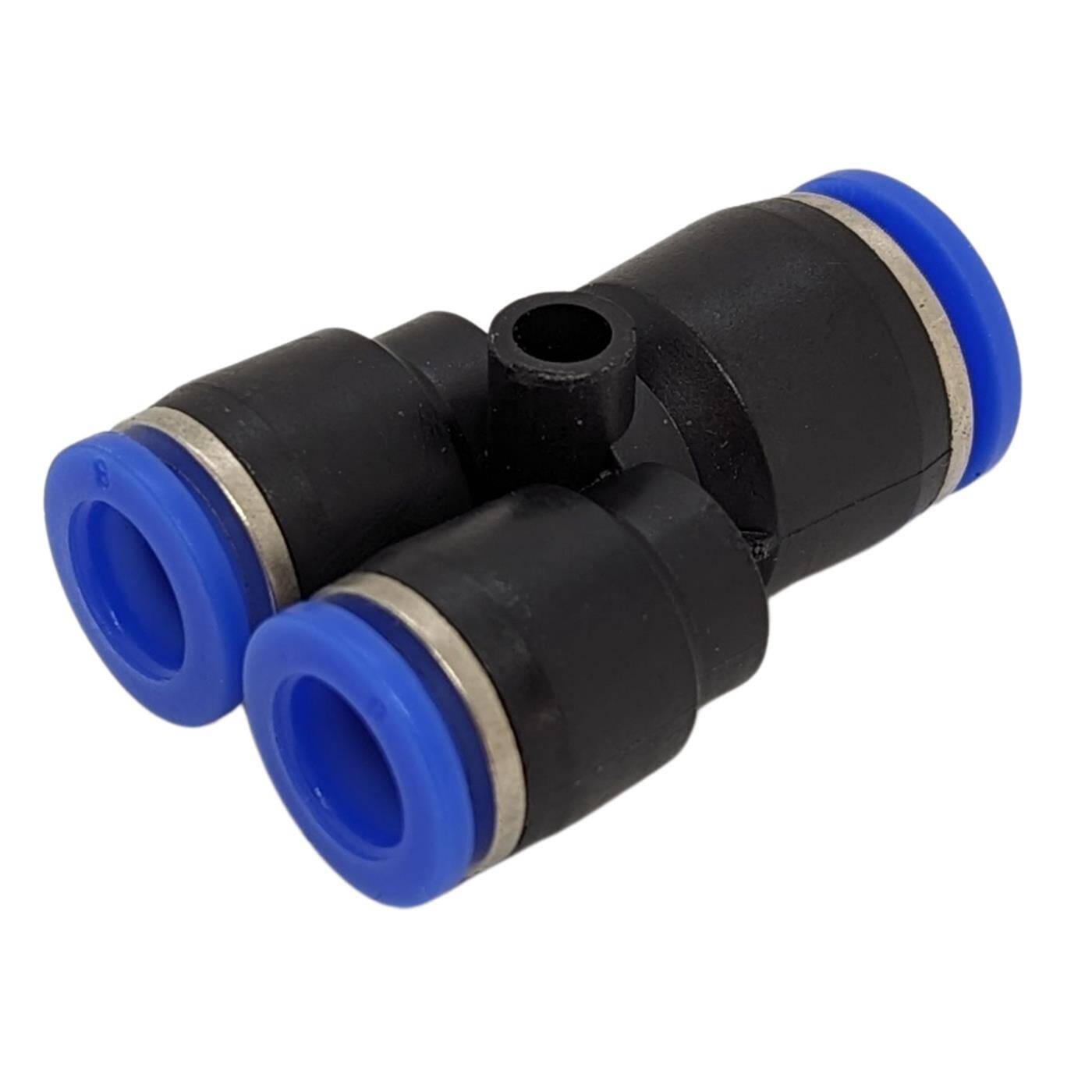 PU Schlauch Y-Steckverbinder Reduzierung 10mm -> 2x8mm Y-Stück Push-in pneumatischer Steckverbinder Y-Verteiler reduzierend Druckluft & Automatisierung