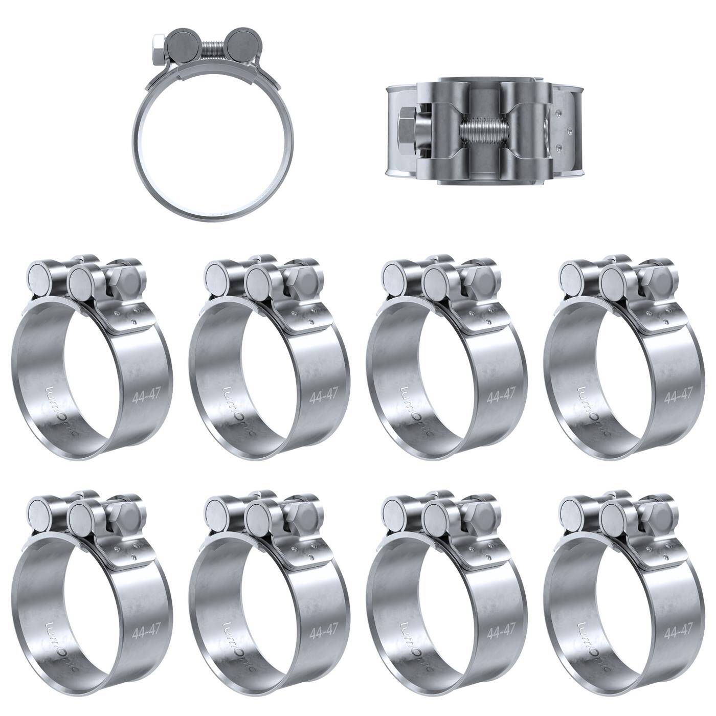 10x Lumonic Gelenkbolzenschelle 44-47mm  Auspuffschelle für Bau PKW LKW